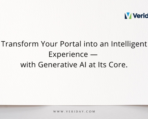 AI virtual agent chatting with a user through a Liferay-based customer portal, showcasing generative AI integration.